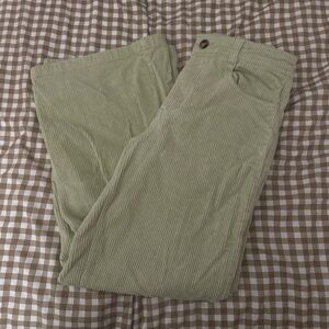 Billabong Women's Light Green Corduroy Flare Jeans